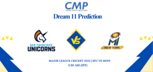 SFU vs MINY Dream11 Prediction Today Match Major League Cricket 2025 Eliminator Fantasy Tips