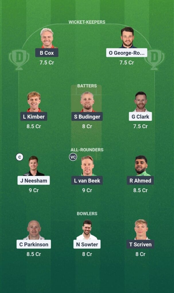 DUR vs LEI Dream11 Prediction Today Match Vitality Blast 2025 North Group Fantasy Tips