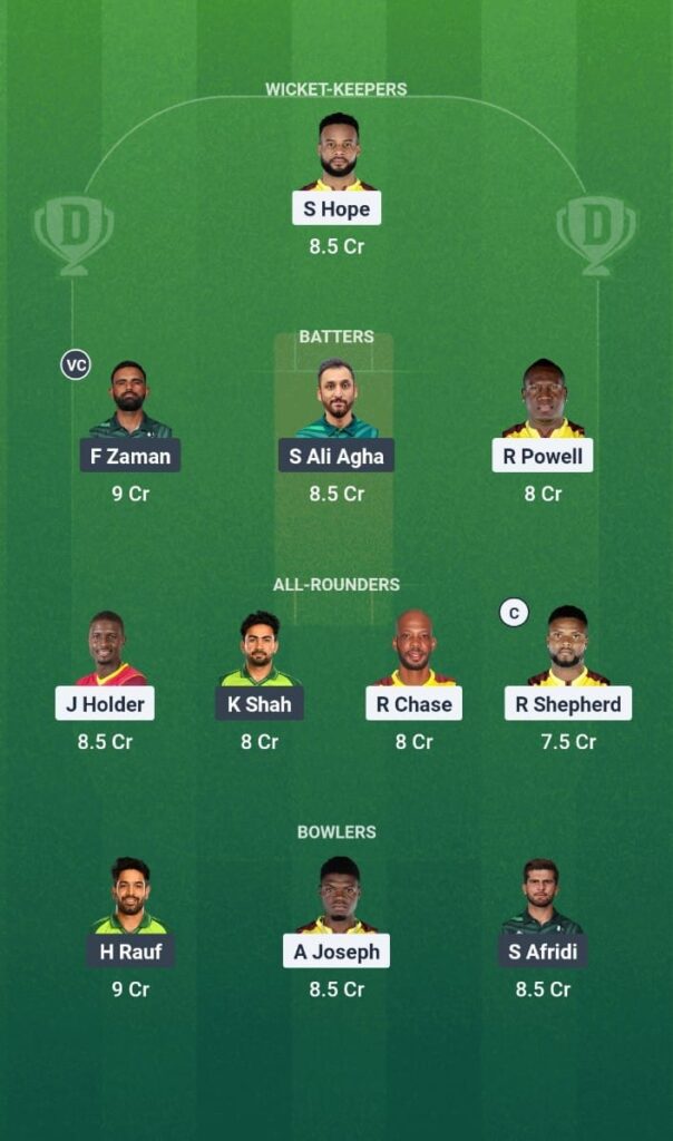 WI vs PAK Dream11 Prediction Today Match Pakistan tour of West Indies 2025 1st T20I Fantasy Tips