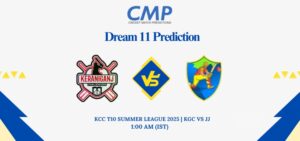 KGC vs JJ Dream11 Prediction Today Match KCC T10 Summer League 2025 Match 7 Fantasy Tips
