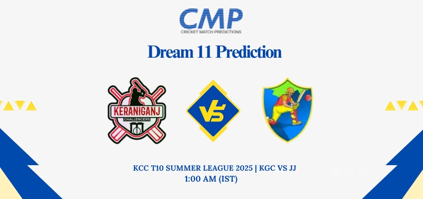KGC vs JJ Dream11 Prediction Today Match KCC T10 Summer League 2025 Match 7 Fantasy Tips