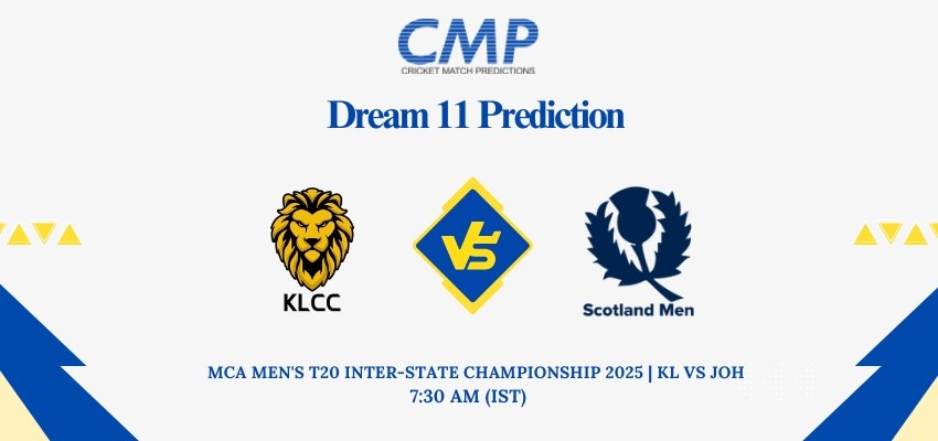 KL vs JOH Dream11 Prediction Today Match MCA Men's T20 Inter-State Championship 2025 3rd Place Play-Off Fantasy Tips