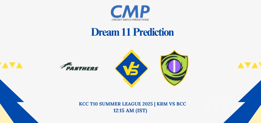 KRM vs BCC Dream11 Prediction Today Match KCC T10 Summer League 2025 Match 27 Fantasy Tips