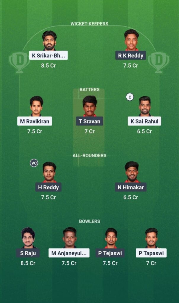 KNK vs BVB Dream11 Prediction Today Match Andhra Premier League 2025 Match 20 Fantasy Tips 