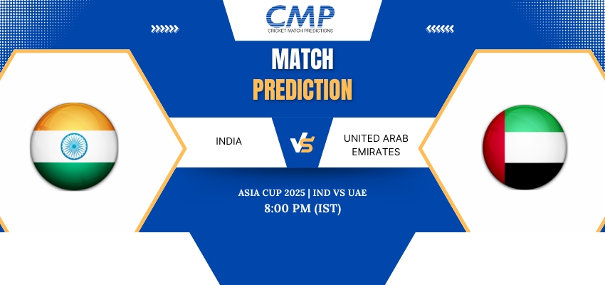 Asia Cup 2025 Match 2 IND vs UAE Prediction Who Will Win Today