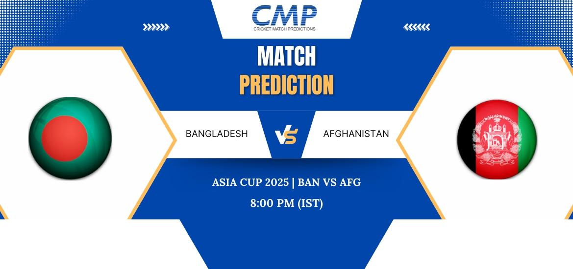 Asia Cup 2025 Match 9 BAN vs AFG Prediction Who Will Win Today