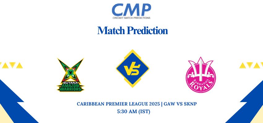 CPL 2025 Match 25 GAW vs SKNP Prediction Who Will Win Today