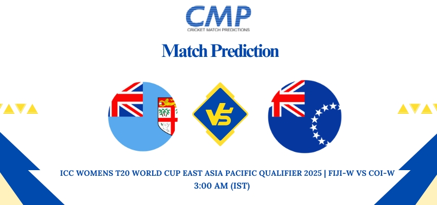 ICC Womens T20 World Cup East Asia Pacific Qualifier 2025 Match 1 FIJI-W vs COI-W Prediction Who Will Win Today